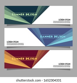 Vector abstract design banner web template.