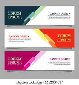 Vector abstract design banner web template.