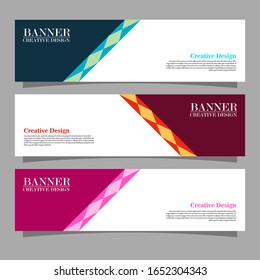 Vector abstract design banner web template.