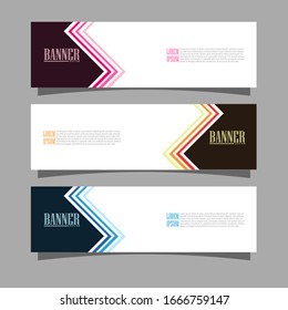 Vector abstract design banner web template.