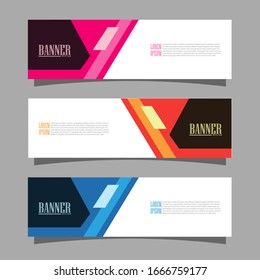 Vector abstract design banner web template.