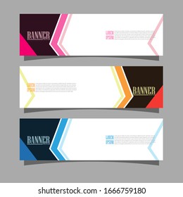 Vector abstract design banner web template.