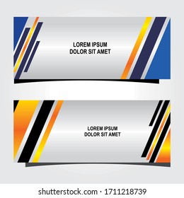 Plantilla web de banner de diseño abstracto de vectores