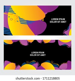 Plantilla web de banner de diseño abstracto de vectores
