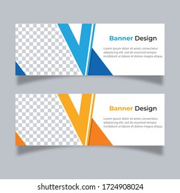 Vector abstract design banner web template.