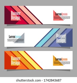 Vector abstract design banner web template.