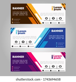 Vector abstract design banner web template. 