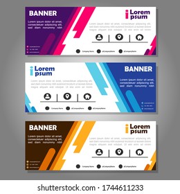 Vector abstract design banner web template. 