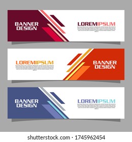 Plantilla web de banner de diseño abstracto de vectores.