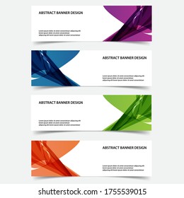 Plantilla web de banners de diseño abstracto de vectores