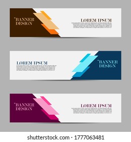 Plantilla web de banner de diseño abstracto de vectores.
