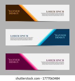 Vector abstract design banner web template.