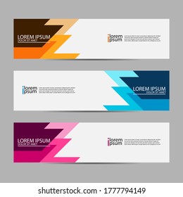 Vector abstract design banner web template.