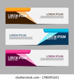 Vector abstract design banner web template.