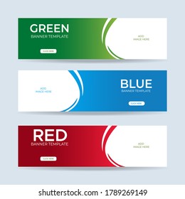 Vector abstract design banner web template. collection of horizontal business ad banner. vector illustration
