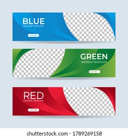 Vector abstract design banner web template. collection of horizontal business ad banner. vector illustration