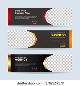 Vector abstract design banner web template. collection of horizontal business ad banner. vector illustration