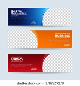 Vector abstract design banner web template. collection of horizontal business ad banner. vector illustration