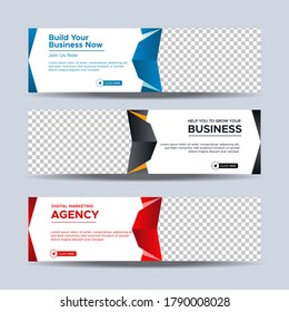 Vector abstract design banner web template. collection of horizontal business ad banner. vector illustration