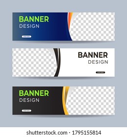 Vector abstract design banner web template. collection of horizontal business ad banner. vector illustration
