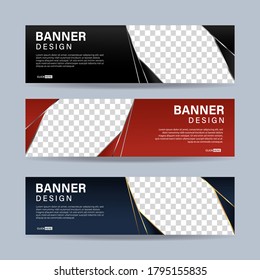 Vector abstract design banner web template. collection of horizontal business ad banner. vector illustration