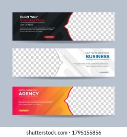Vector abstract design banner web template. collection of horizontal business ad banner. vector illustration