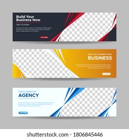Vector abstract design banner web template. collection of horizontal business ad banner. vector illustration