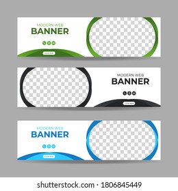 Vector abstract design banner web template. collection of horizontal business ad banner. vector illustration