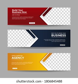 Vector abstract design banner web template. collection of horizontal business ad banner. vector illustration