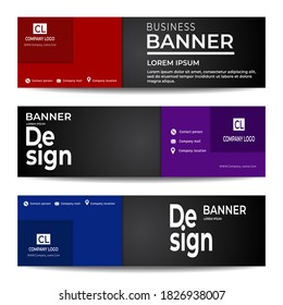 Vector abstract design banner web template. collection of horizontal business ad banner. vector illustration