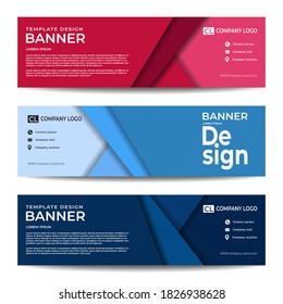 Plantilla web de banner de diseño abstracto de vectores. colección de anuncios comerciales horizontales. ilustración vectorial