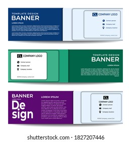 Vector abstract design banner web template. collection of horizontal business ad banner. vector illustration