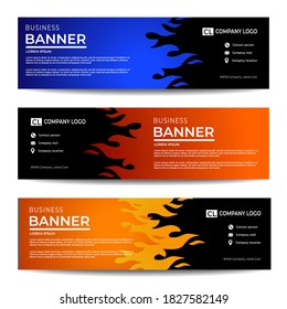Vector abstract design banner web template. collection of horizontal business ad banner. vector illustration