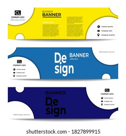 Vector abstract design banner web template. collection of horizontal business ad banner. vector illustration