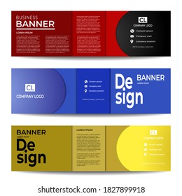 Vector abstract design banner web template. collection of horizontal business ad banner. vector illustration