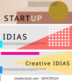 Vector abstract design banner web template.
  modern style