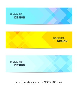 Vector abstract design banner web template. Business horizontal banner set. Colorful wide abstract modern design web banners collection.