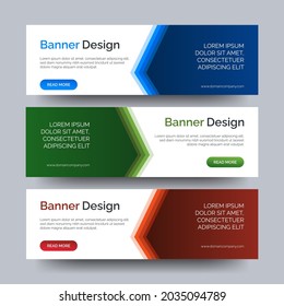 Plantilla web de banner de diseño abstracto de vectores