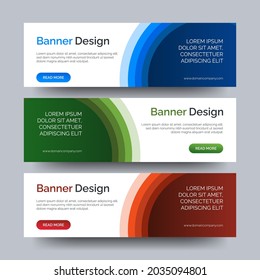 Plantilla web de banner de diseño abstracto de vectores