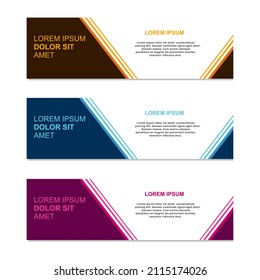 Vector abstract design banner web template.