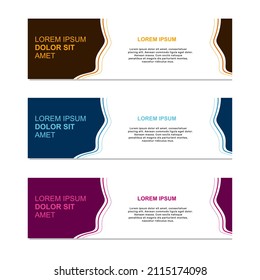 Vector abstract design banner web template.