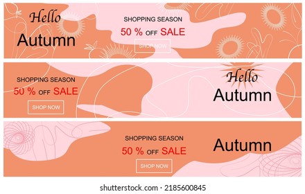 Vector abstract design banner web template.