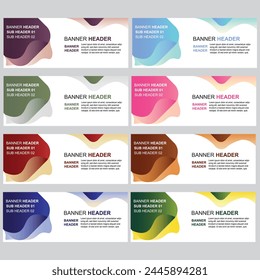 Vector abstract design banner web template.