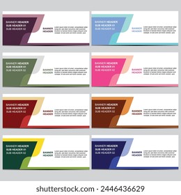 Vector abstract design banner web template.