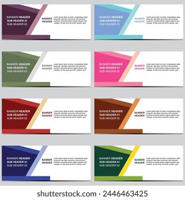 Vector abstract design banner web template.