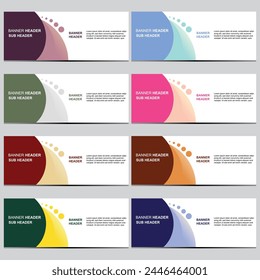 Vector abstract design banner web template.