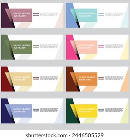 Vector abstract design banner web template.