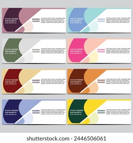 Vector abstract design banner web template.