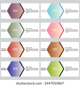 Vector abstract design banner web template.