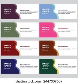 Vector abstract design banner web template.